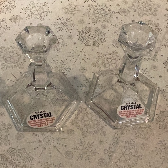 NWOT Crystal candle holders - Picture 5 of 7